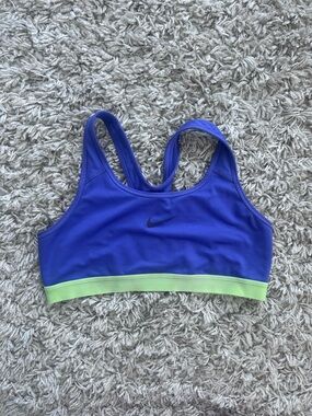 Nike Royal Blue & Lime Green Sports Bra